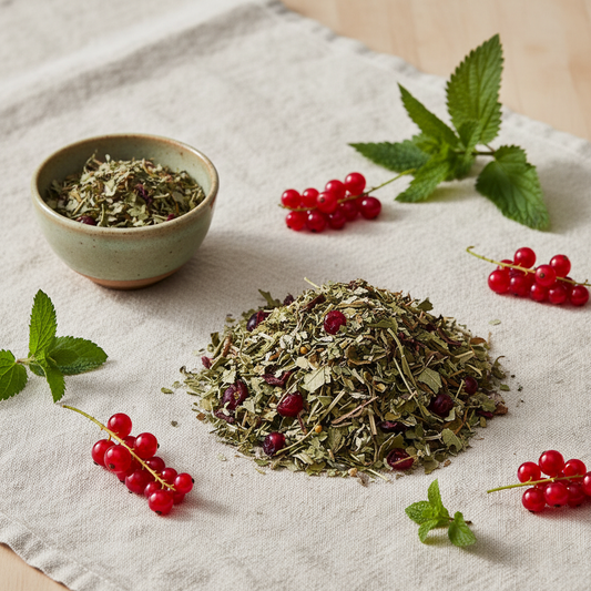 Ambiance tisane groseille plantes bienfaisantes vitalité - Élan du Matin Thélindra