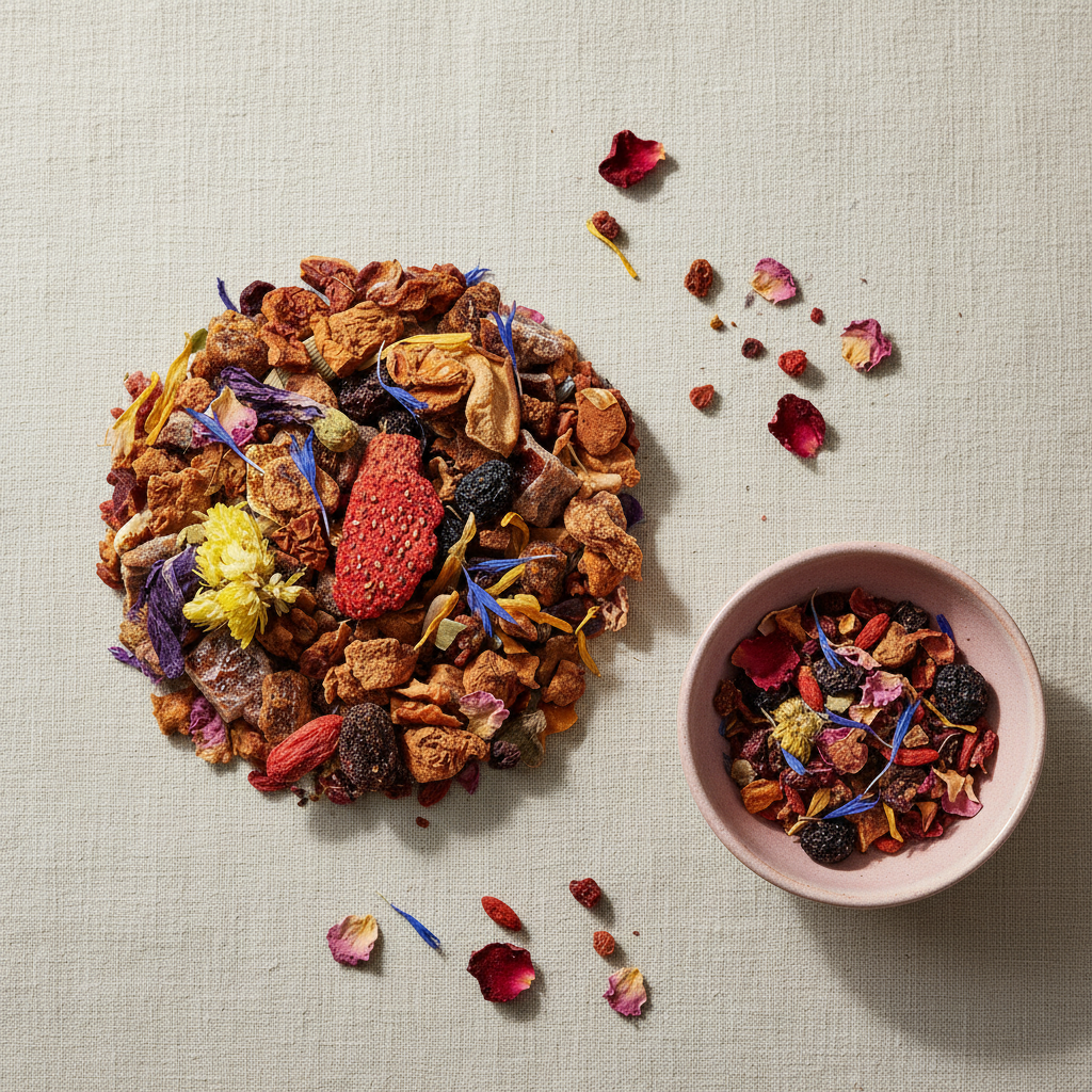 Ambiance tisane florale fruits fleurs - Velours Floral Thélindra